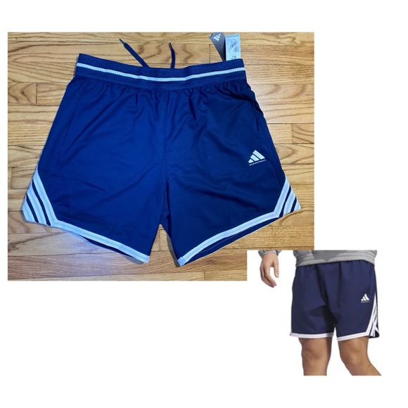 ADIDAS CRAZY LITE loose fit 7” basketball shorts Navy blue white Men’s s… - Picture 1 of 7